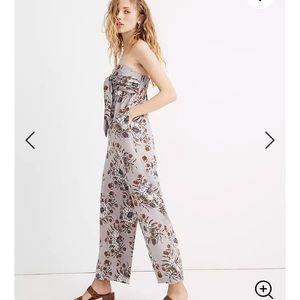 Madewell floral purple jumpsuit